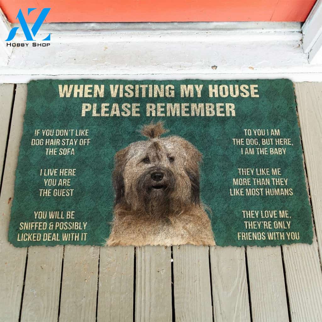 Gearhumans GearHuman 3D Please Remember Tibetan Terrier Dogs House Rules Doormat