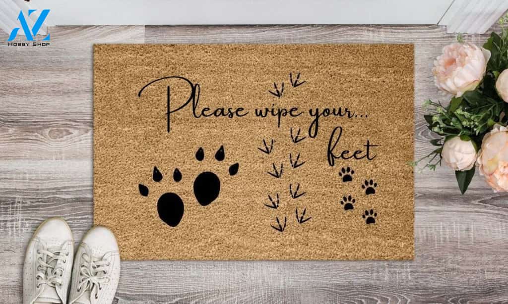 Please Wipe Your Feet Funny Indoor And Outdoor Doormat Warm House Gift Welcome Mat Gift For Friend Family