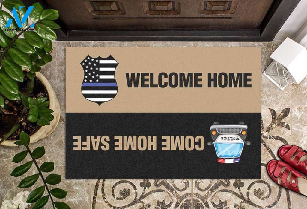 Police Come home safe H121731 - Door Mat | Welcome Mat | House Warming Gift