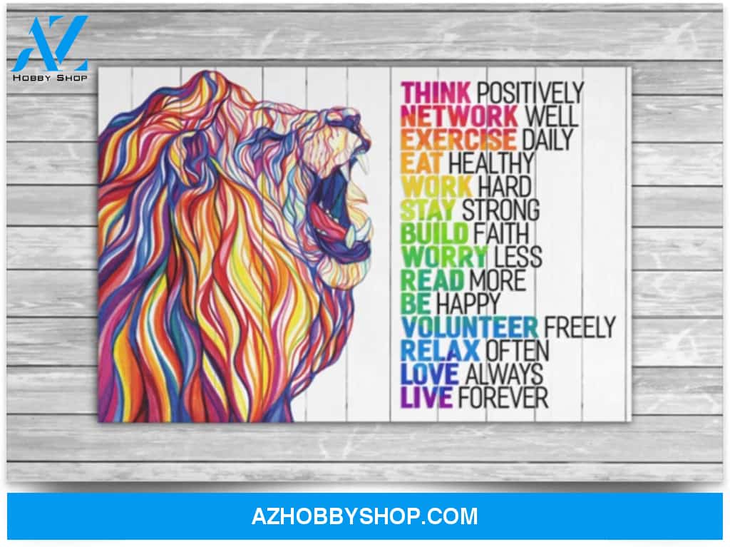 Poster Inspiration Animal Lion Motivational Quote Inspirational Gift