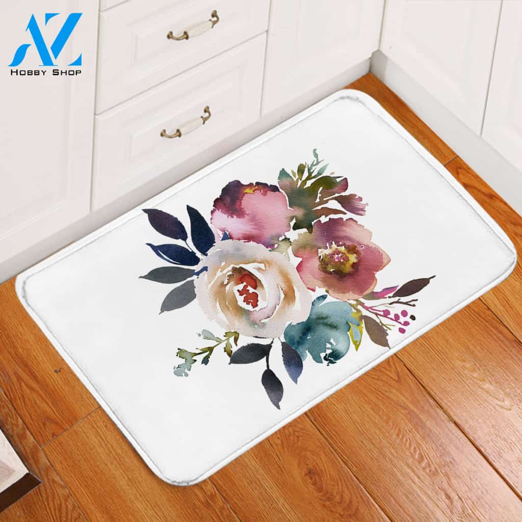 Pretty Flowers Door Mat