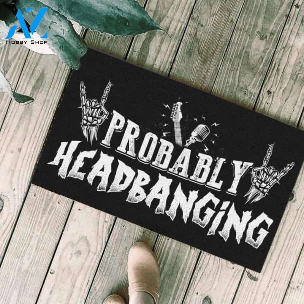Probably headbanging Doormat | Welcome Mat | House Warming Gift