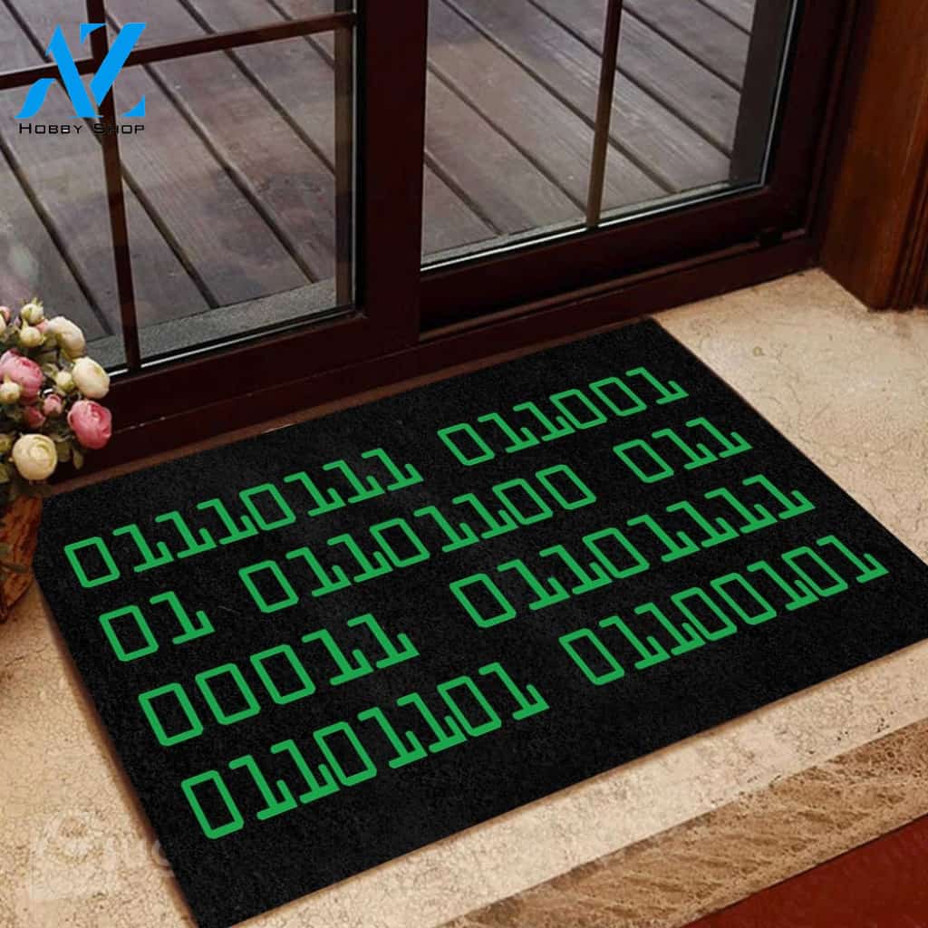 Programmer Doormat Welcome In Binary Welcome Mat House Warming Gift Home Decor Funny Doormat Gift Idea