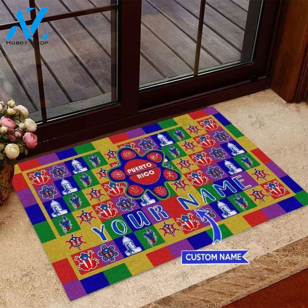Puerto Rico Funny Unique Custom Doormat | Welcome Mat | House Warming Gift