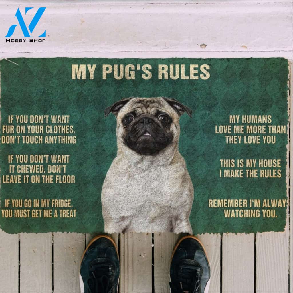 Pug funny doormat