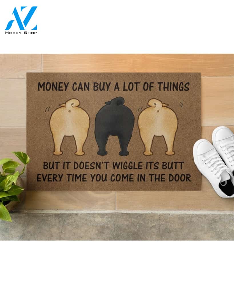 Pug Wiggle Funny Indoor And Outdoor Doormat Warm House Gift Welcome Mat Gift For Pug Lovers Gift For Dog Lovers
