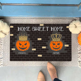PUMPKIN KING & QUEEN DOORMAT
