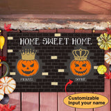 PUMPKIN KING & QUEEN DOORMAT