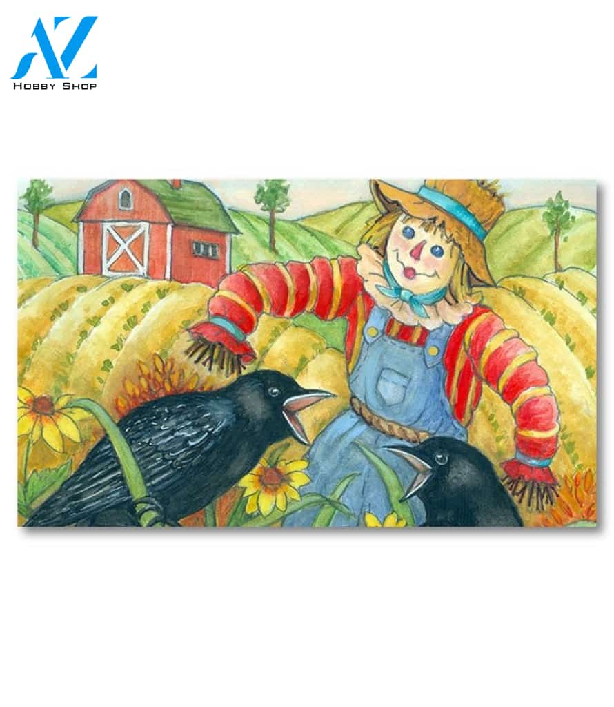 Pumpkin Patch Scarecrow Doormat - 18" x 30"