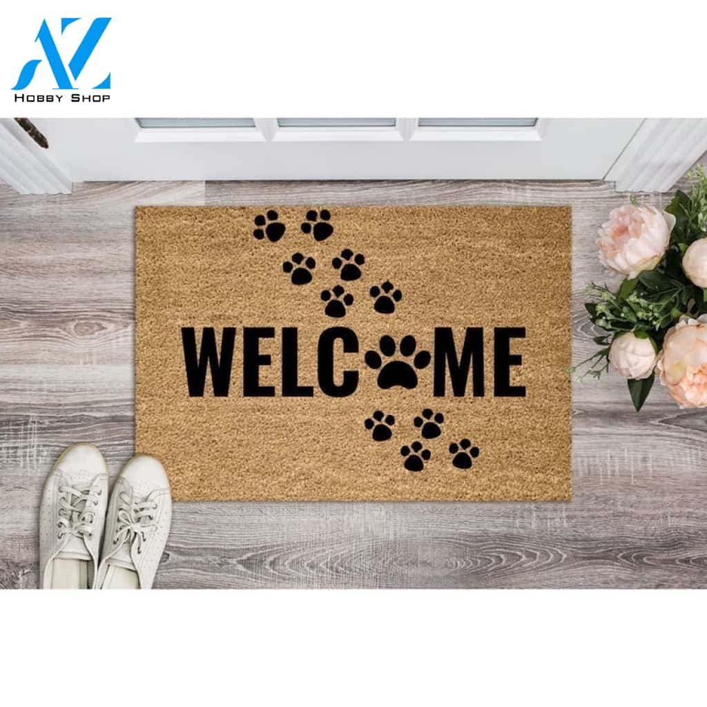 Puppy Welcome - Funny Doormat Indoor and Outdoor Doormat Welcome Mat House Warming Gift Home Decor Funny Doormat Gift Idea