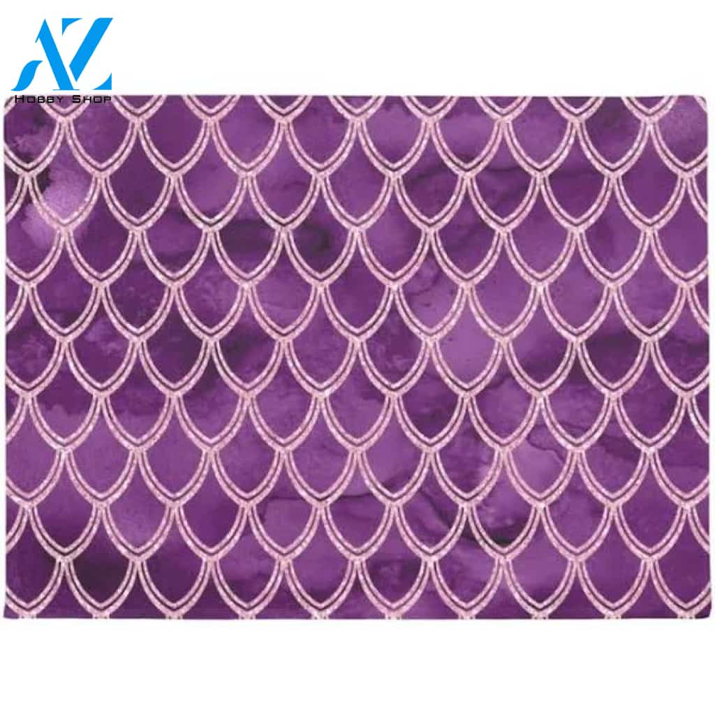 Purple Snake Reptile Pattern Indoor and Outdoor Doormat Warm House Gift Welcome Mat Gift for Friend Family