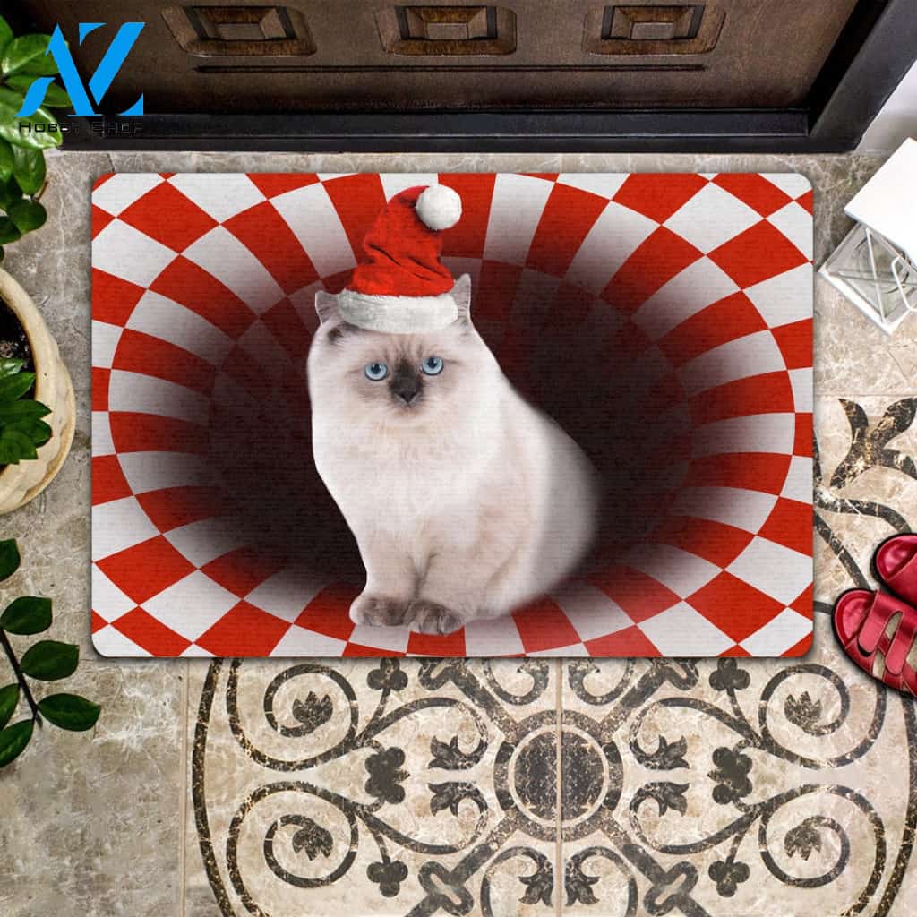 Ragdoll Christmas - Cat Doormat | Welcome Mat | House Warming Gift | Christmas Gift Decor