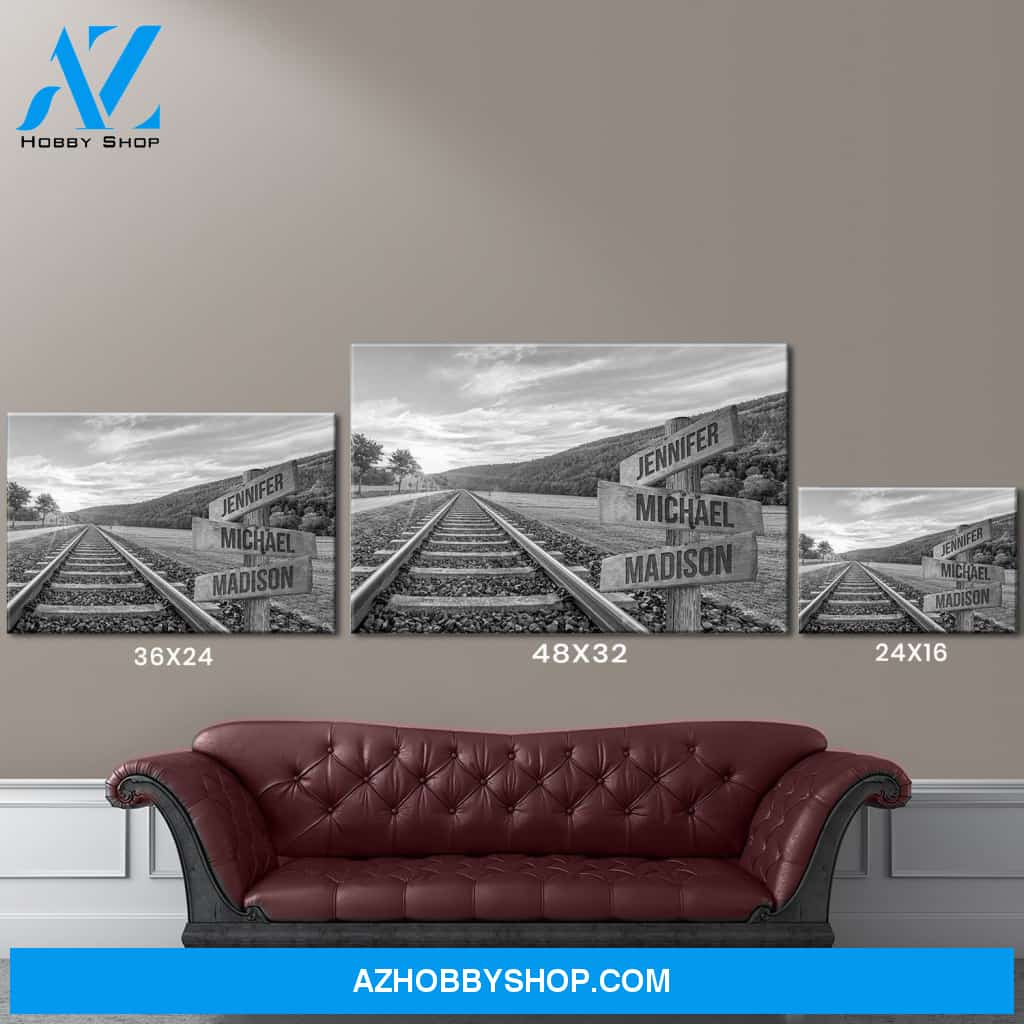 Railroad Track Multi-Names Premium Canvas