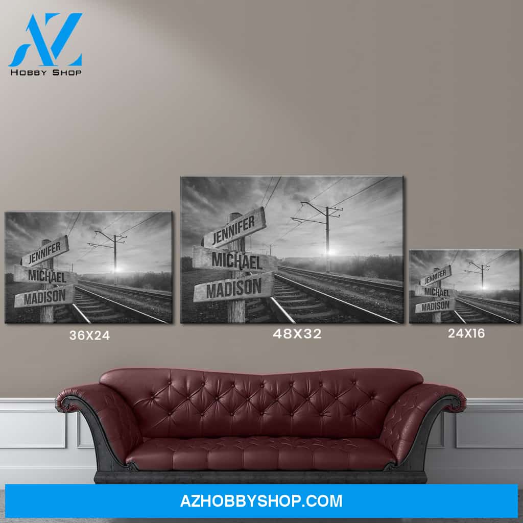 Railroad Track Multi-Names Premium Canvas 2