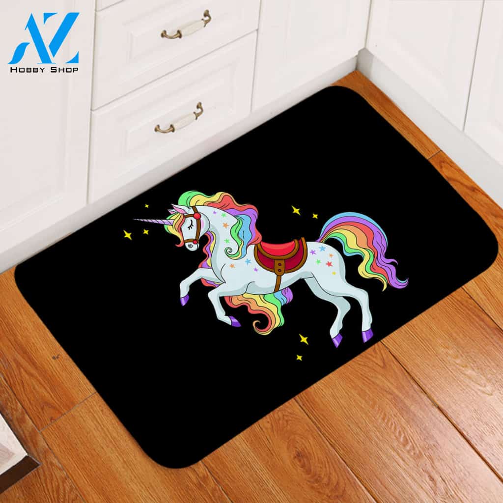 Rainbow Unicorn Door Mat