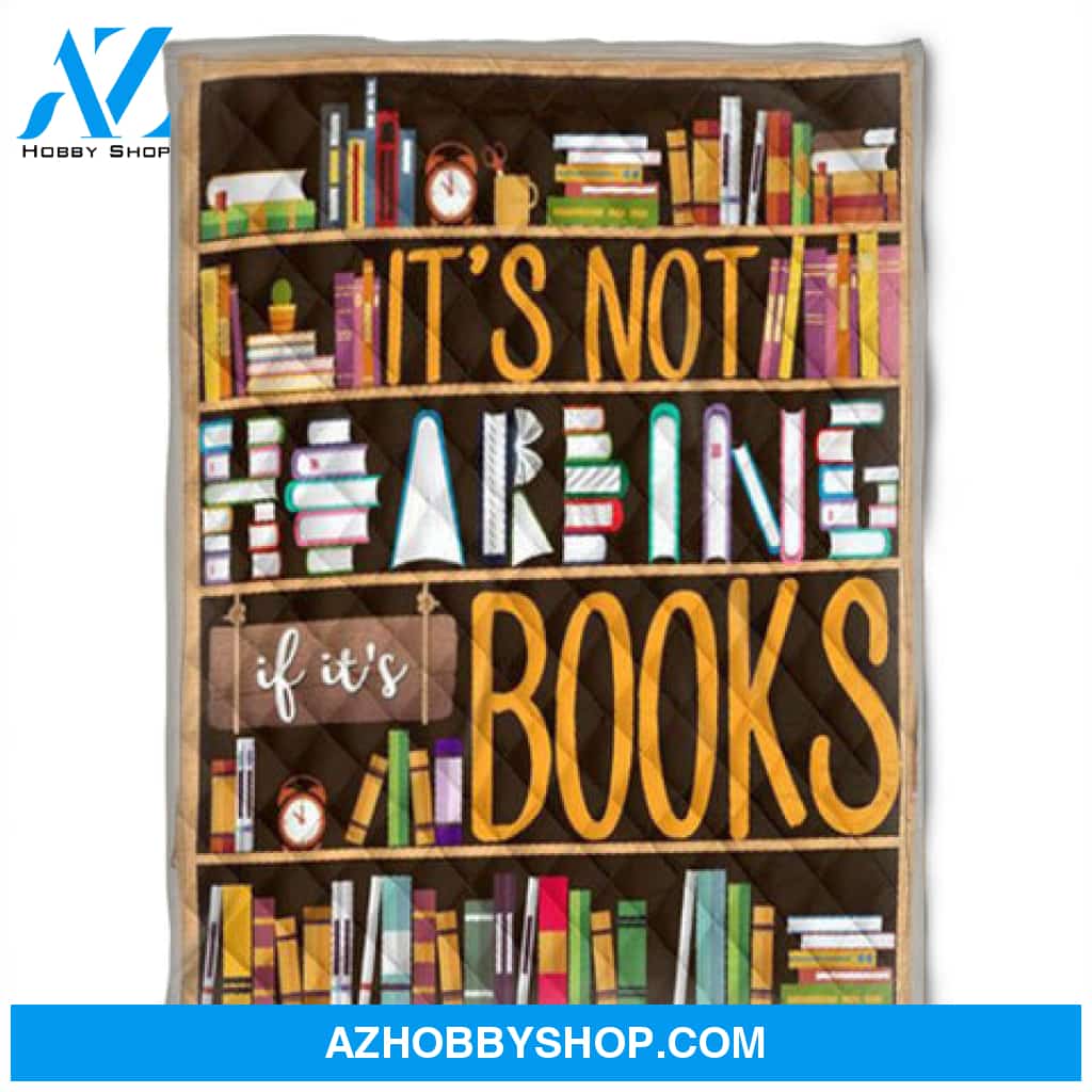 Reading Fleece Blanket Librarian It's Not Hoarding It's Books, Gift For Read Lover, Gift For