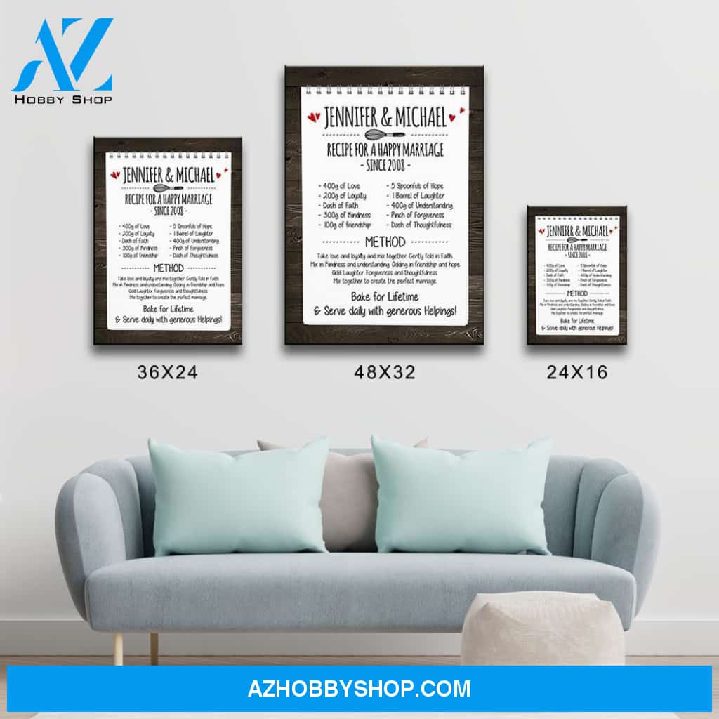 Recipe For Marriage Premium Canvas