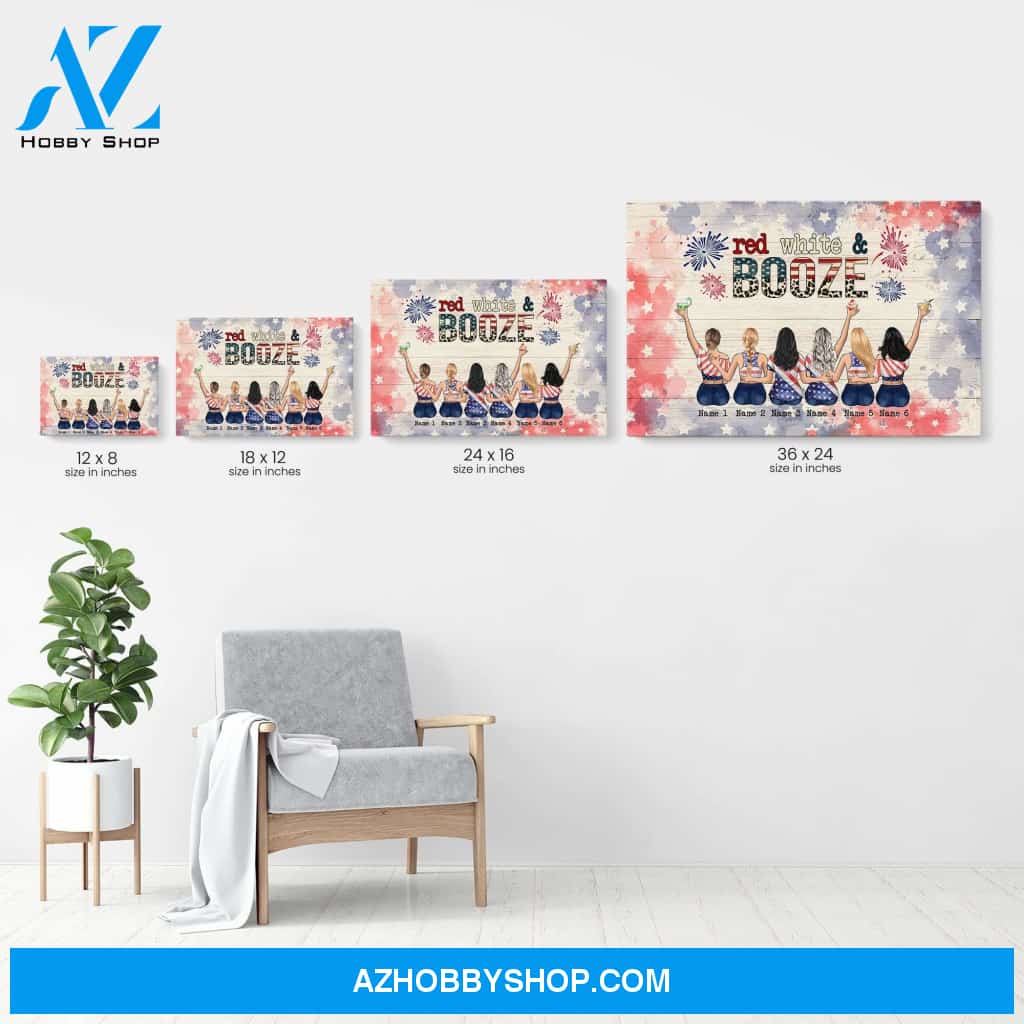 Red, White And Boozed Canvas & Poster