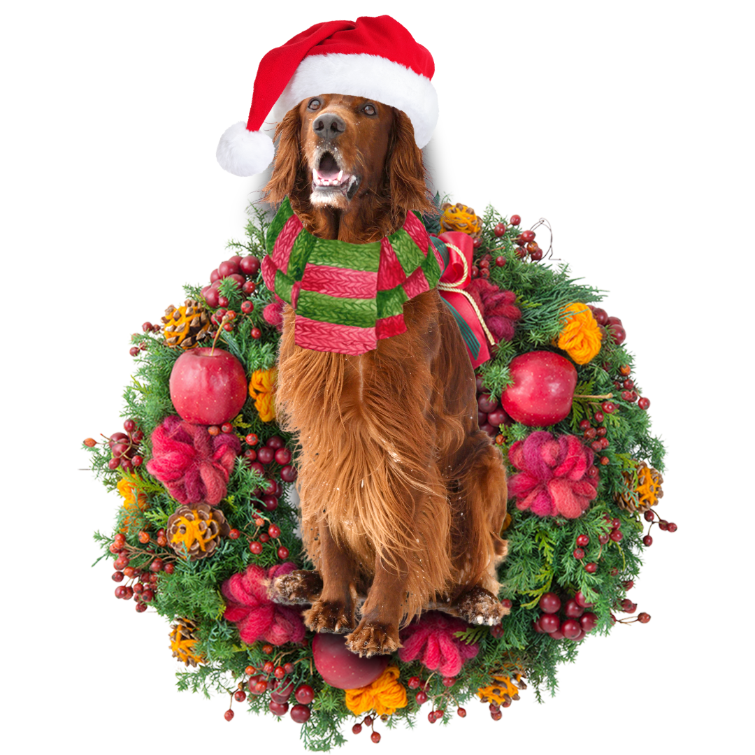 Godmerch- Ornament- Red Setter Christmas Ornament, Happy Christmas Ornament, Car Ornament