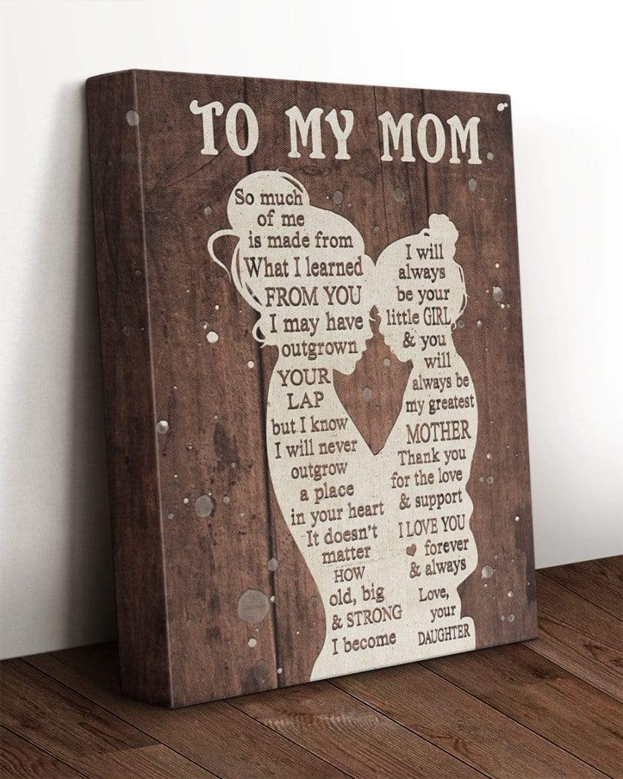 Mother day gift to my mom, I love you forever & always Canvas Wall Art, Wall Decor Visual Art