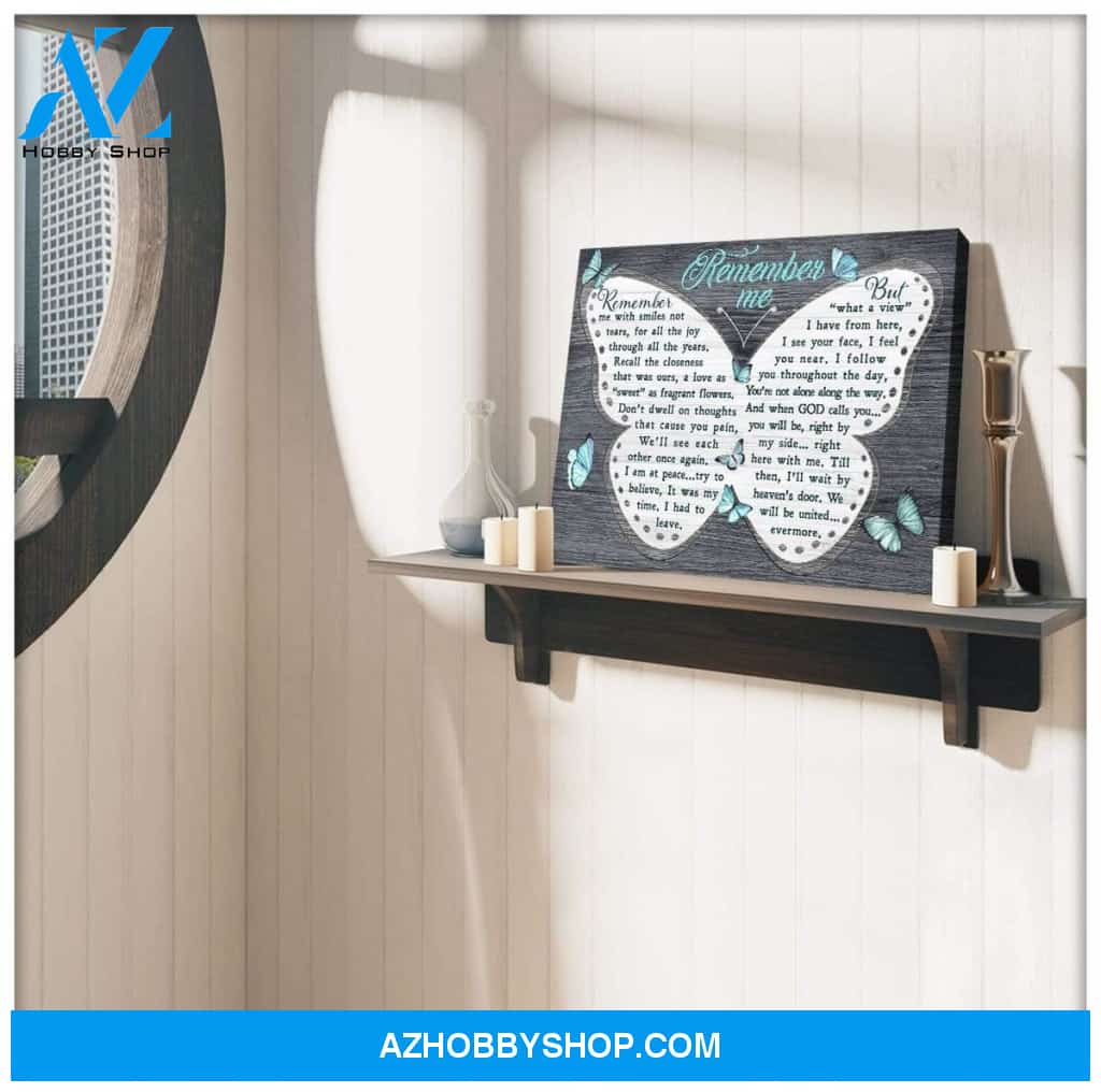 Zalooo Remember Me Butterfly Wall Art Canvas