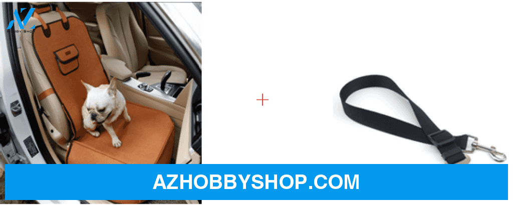 Retro Dual-Purpose Pet Car Mat Front Seat Cushion Brown70Cmblack