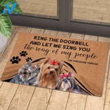 Ring The Doorbell And Let Me Sing You The Song Of My People Yorkshire Terrier Doormat | Welcome Mat | House Warming Gift