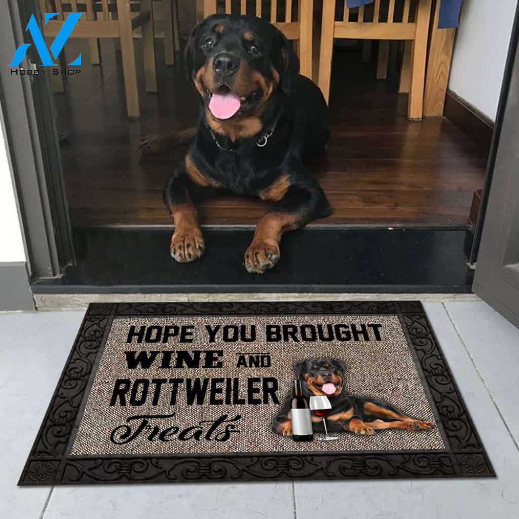 Rottweiler And Wine M291 Doormat All Over Printed (6228)