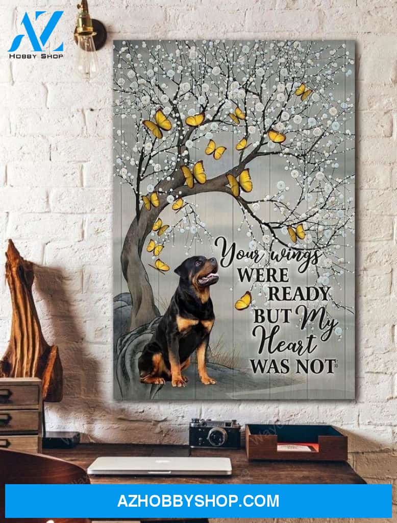 Rottweiler - Those we love walk with us everyday Rottweiler Portrait Canvas Prints - Wall Art