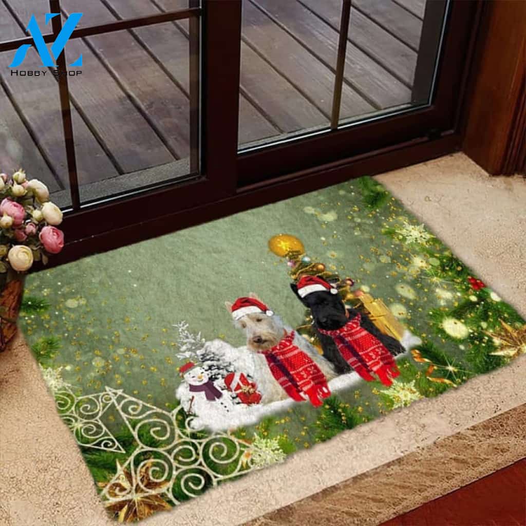 Scottish Terrier Merry Christmas Doormat