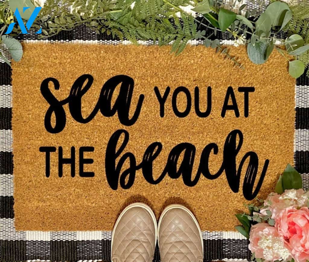 Sea You At the Beach Cute Doormat Housewarming Gift Family Welcome Mat Gift For Friend Family