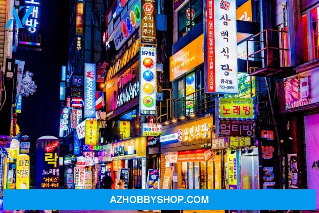 Seoul South Korea Neon Lights And Signs At Night Photography