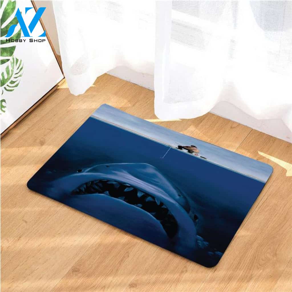 shark background doormats