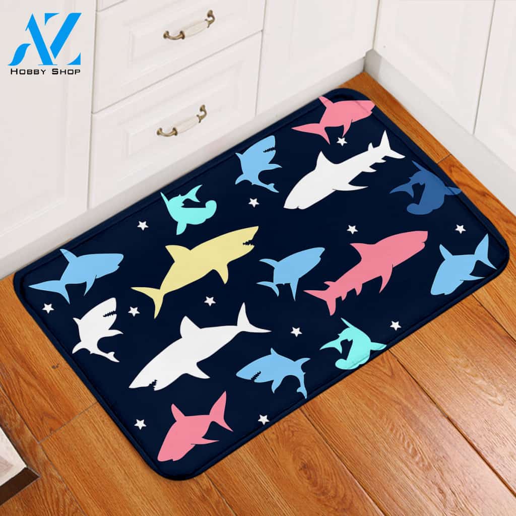 Shark Shadows Door Mat