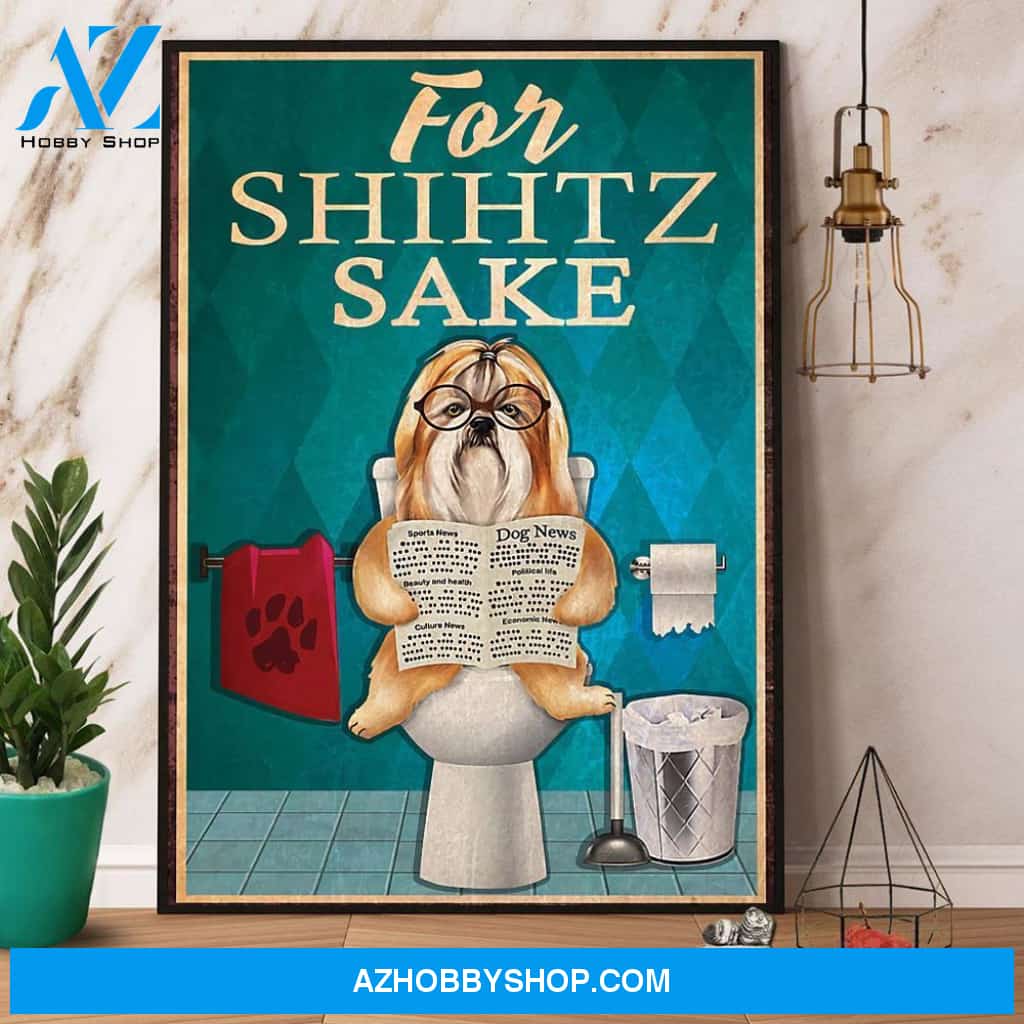 Shih Tzu Dog For Shihtz Sake Retro Canvas And Poster, Wall Decor Visual Art