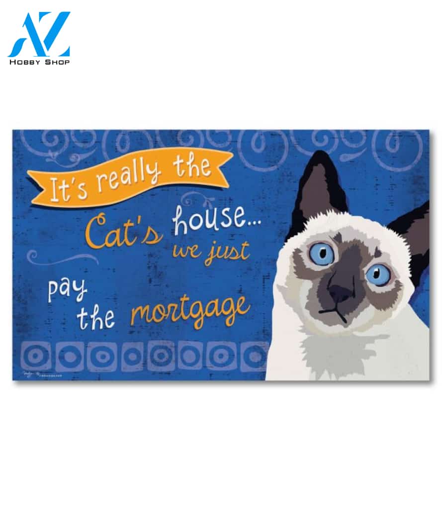 Siamese Cat House Doormat - 18" x 30"