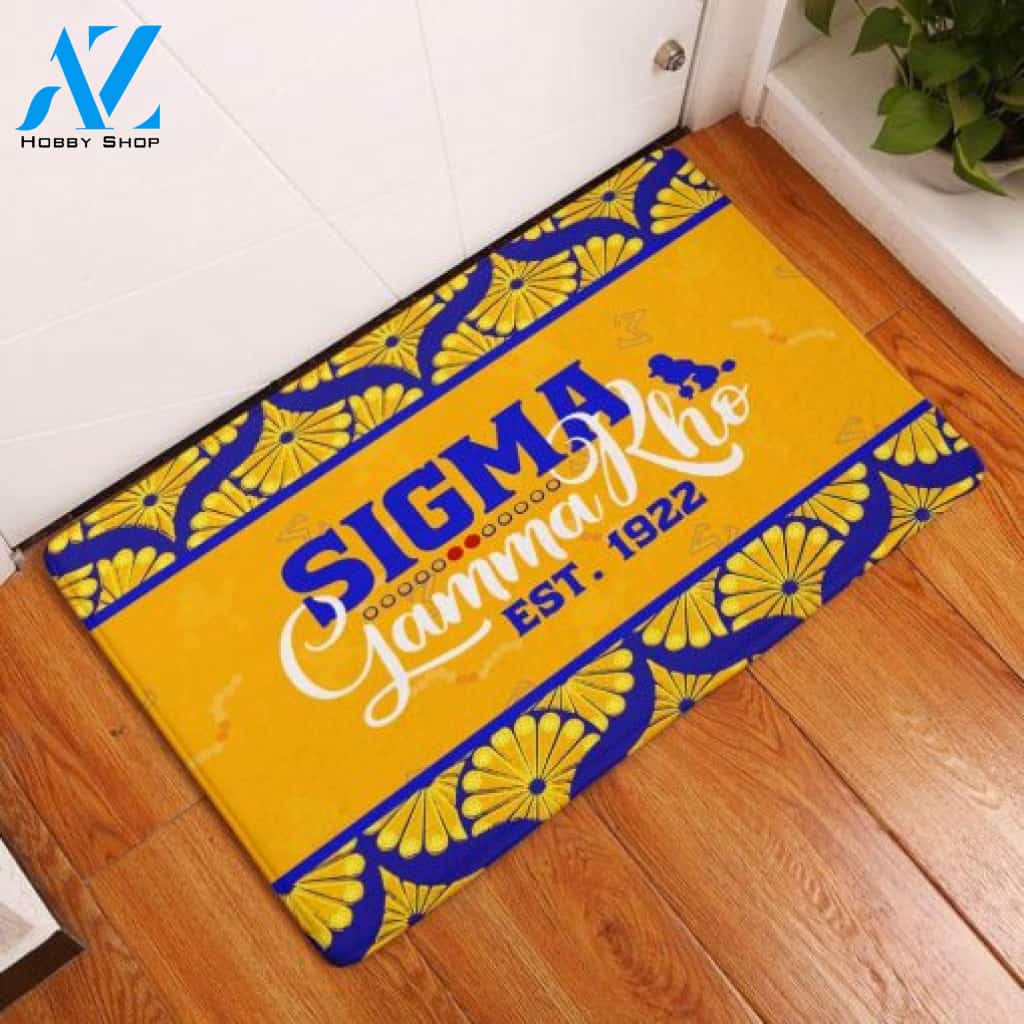 Sigma Gamma Rho Sorority 1922 Pretty Poodle Doormat