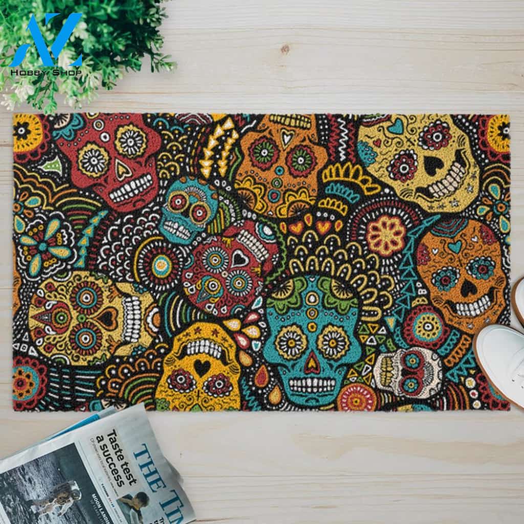 Skull Mandala Colorful Doormat SK-CG00086-04