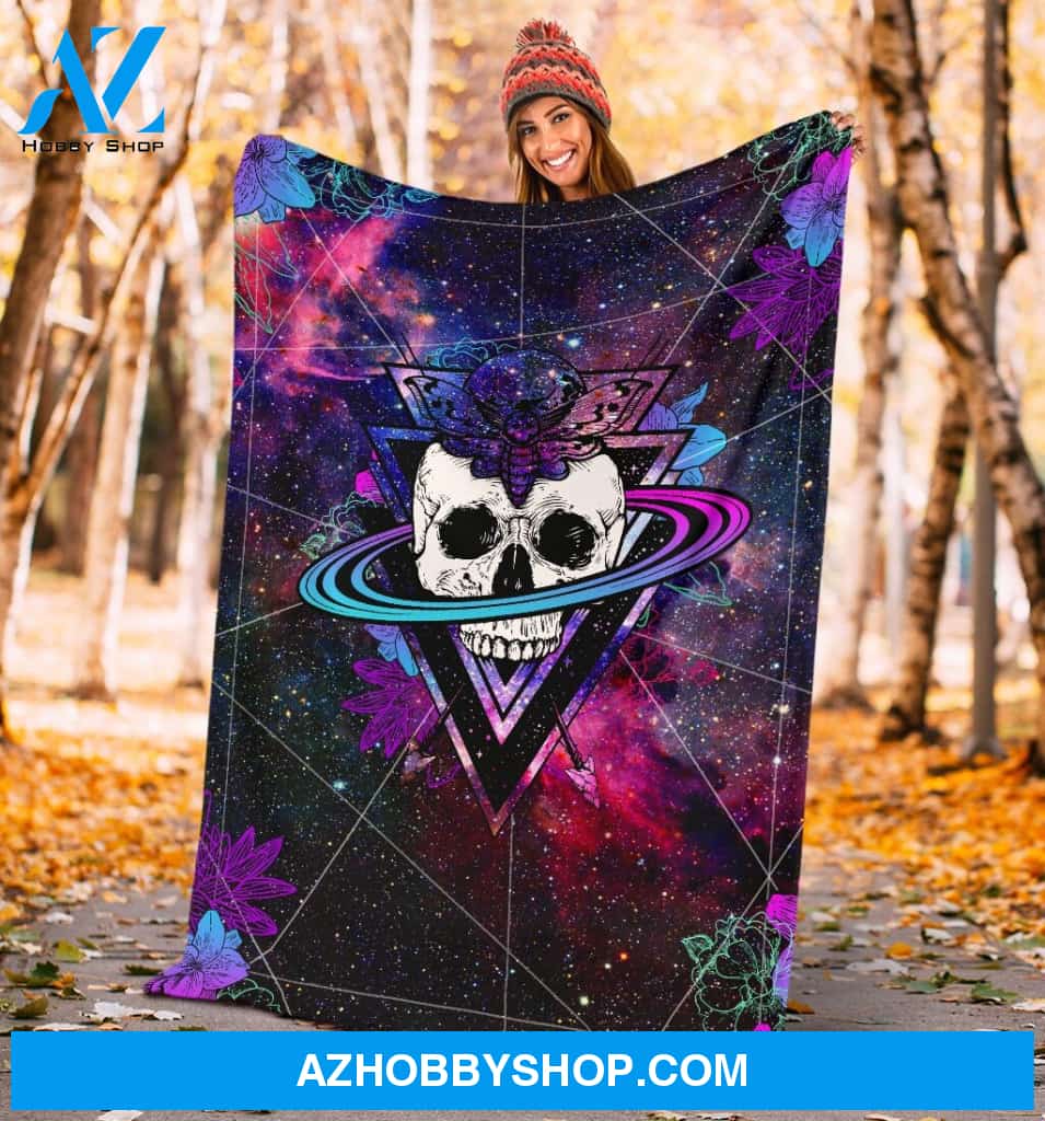 Skull Planet Inspired Fleece Blanket