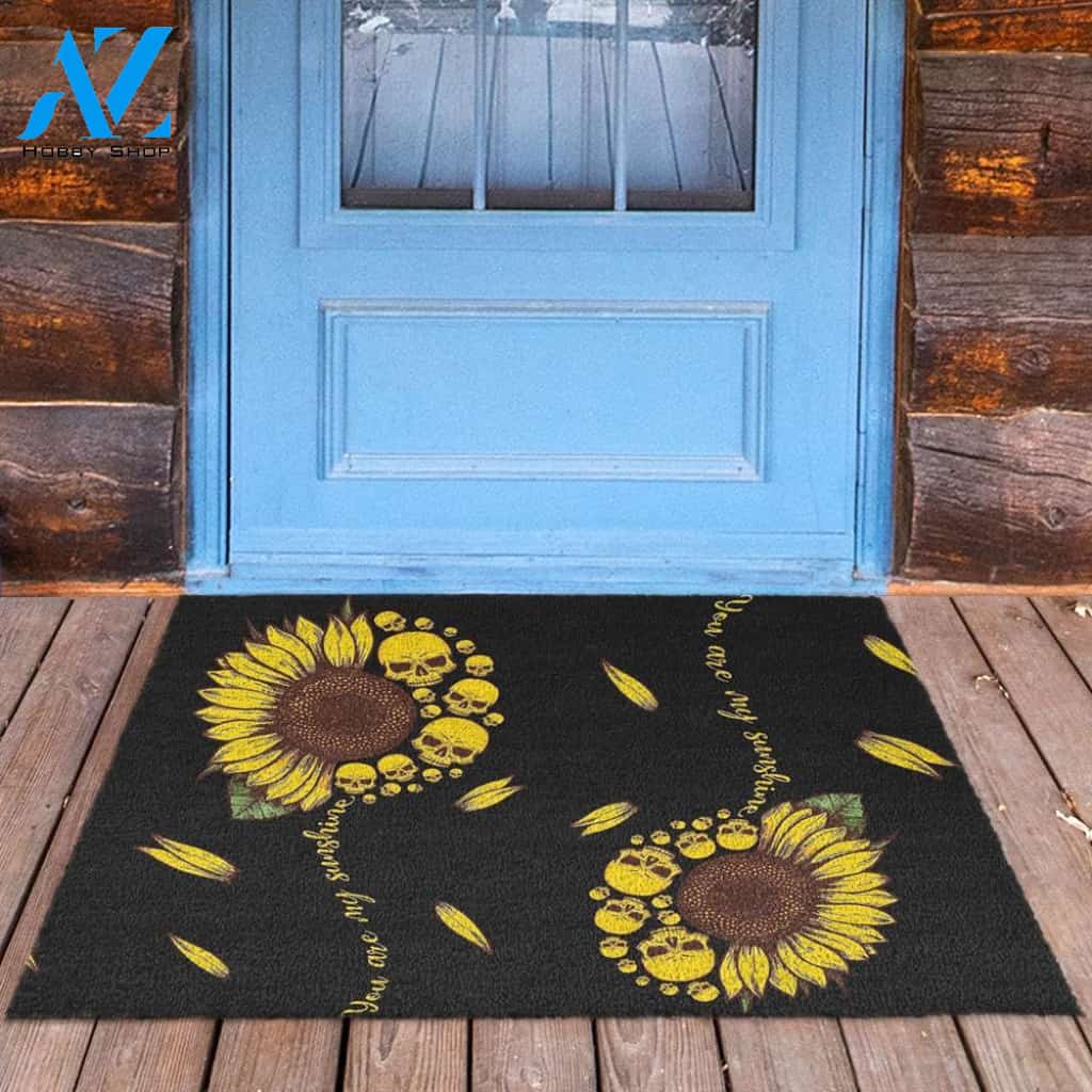 Skull Sunflower Doormat SK-CG00004-04