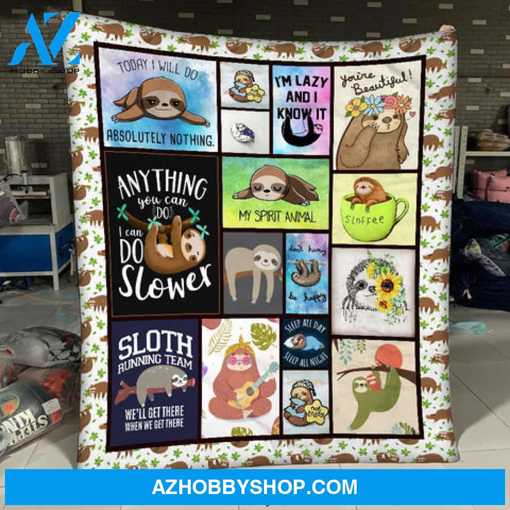 Sloth Blanket, Today I Will Do Absolutely Nothing, Gift For Sloth Lover