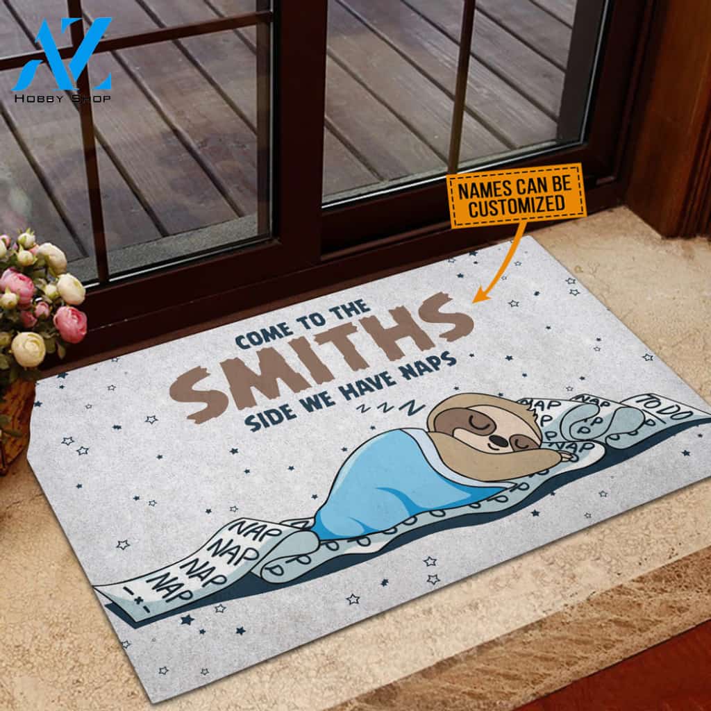 Sloth Doormat Customize Your Family