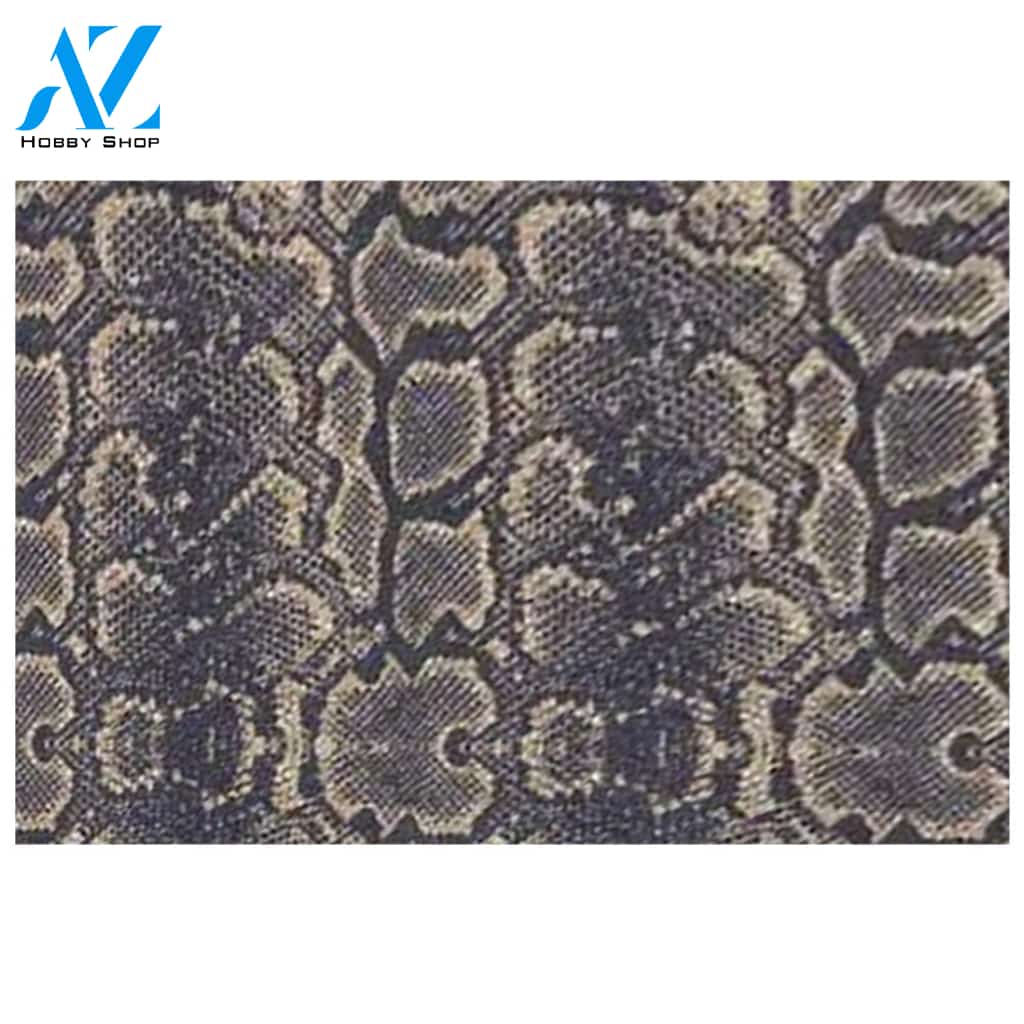 Snake Skin Pattern Print Indoor and Outdoor Doormat Warm House Gift Welcome Mat Gift for Friend Family