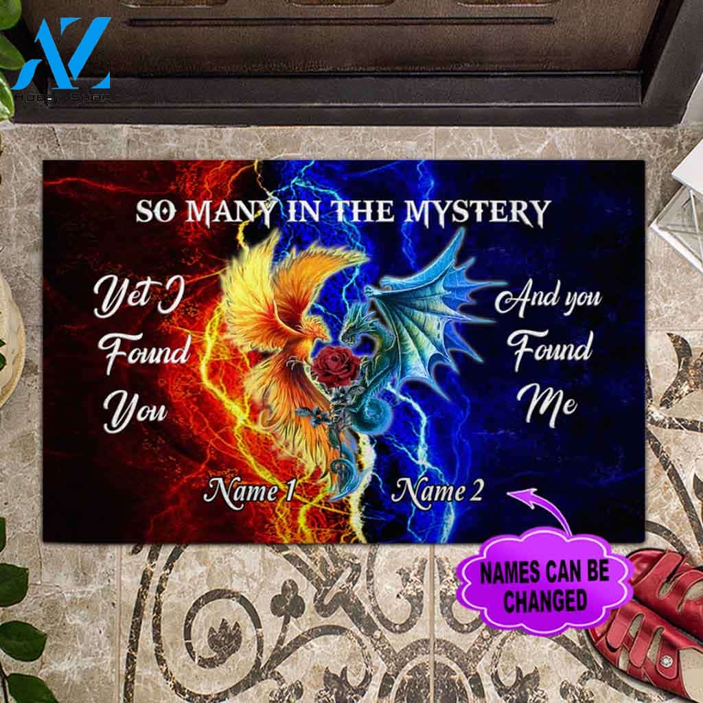 So Many In The Mystery - Dragon Personalized Doormat