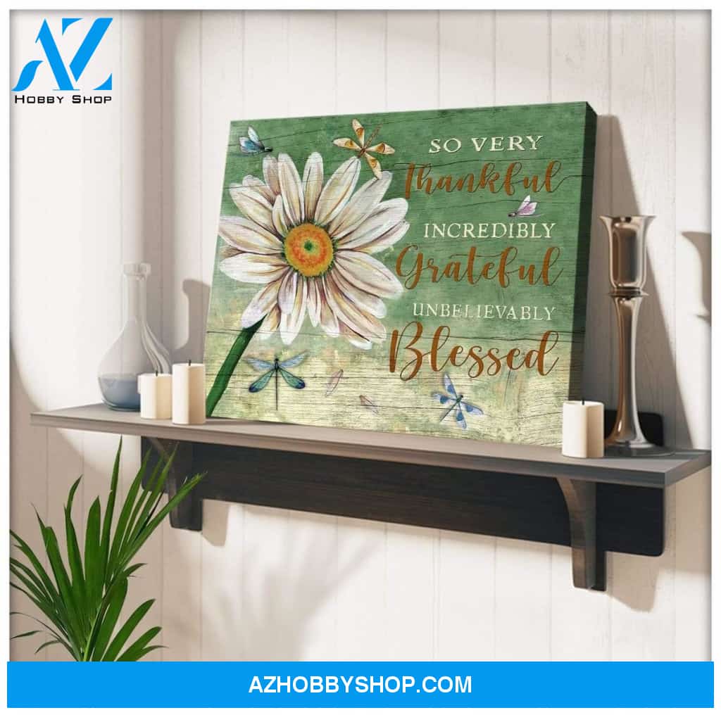 So Very Thankful Dragonfly Wall Art Canvas