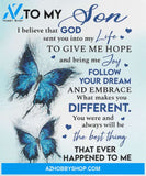 Son Canvas To My Son I Believe That God Mom Butterfly Canvas Wall Art Full Size