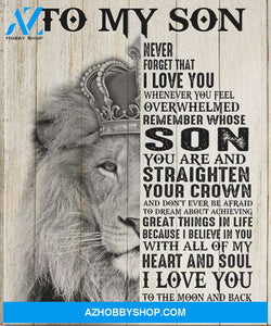 Son Canvas To My Son Never Forget That Mom Lion Canvas Wall Art Full Size