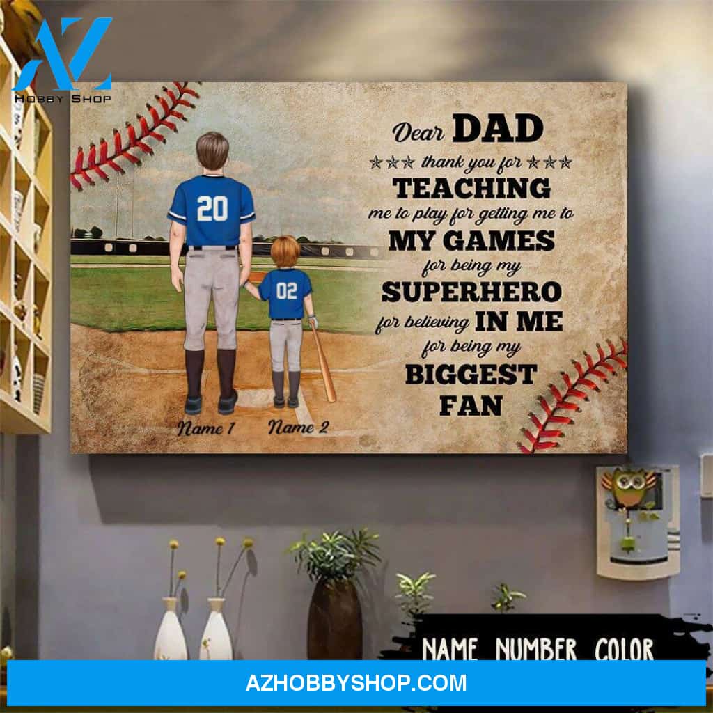 Speciall Personalized Poster/Canvas for Baseball Dad