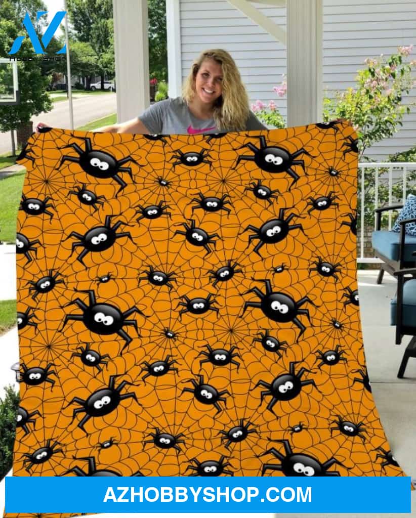 Spiderweb Halloween Gift Fleece Blanket - Sherpa Blanket