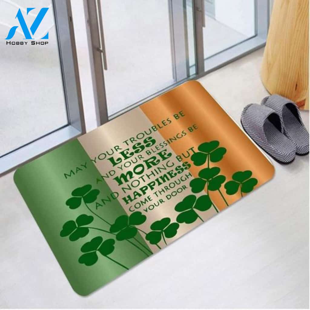 St. Patrick's Day Easy Clean Welcome DoorMat | Felt And Rubber | DO1681